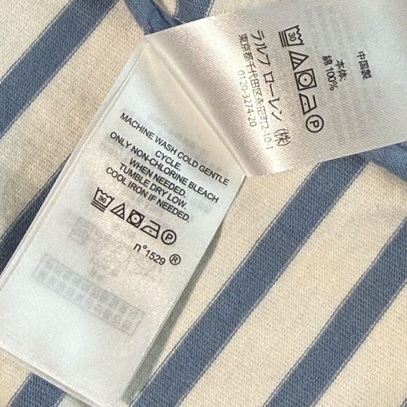 Lauren Ralph Lauren Striped Cotton Blazer Womens M Blue White Coastal Preppy - Picture 8 of 13